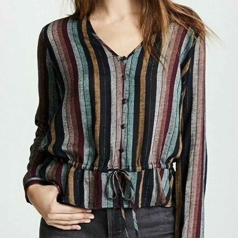 Rails Beaux Varadero Stripe Blouse Size L